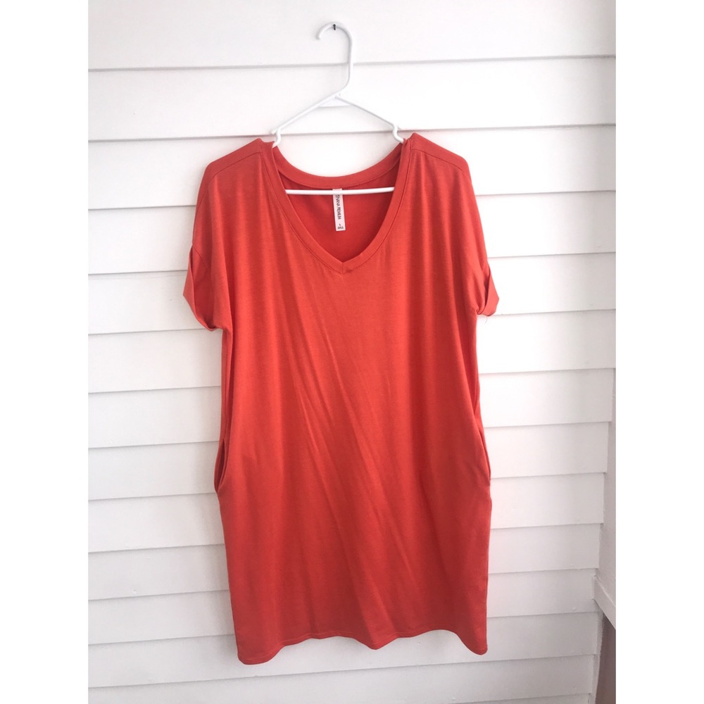 Orange T-Shirt Dress